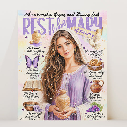 Women of The Bible | Mary of Bethany | Christian Art Print
