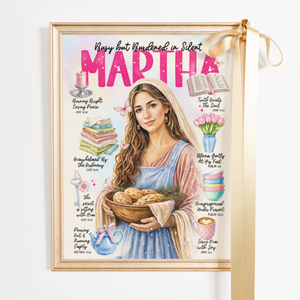 Martha, Women of the Bible, Scripture Prompt, Bible Study, Christian, Giclée Art Print