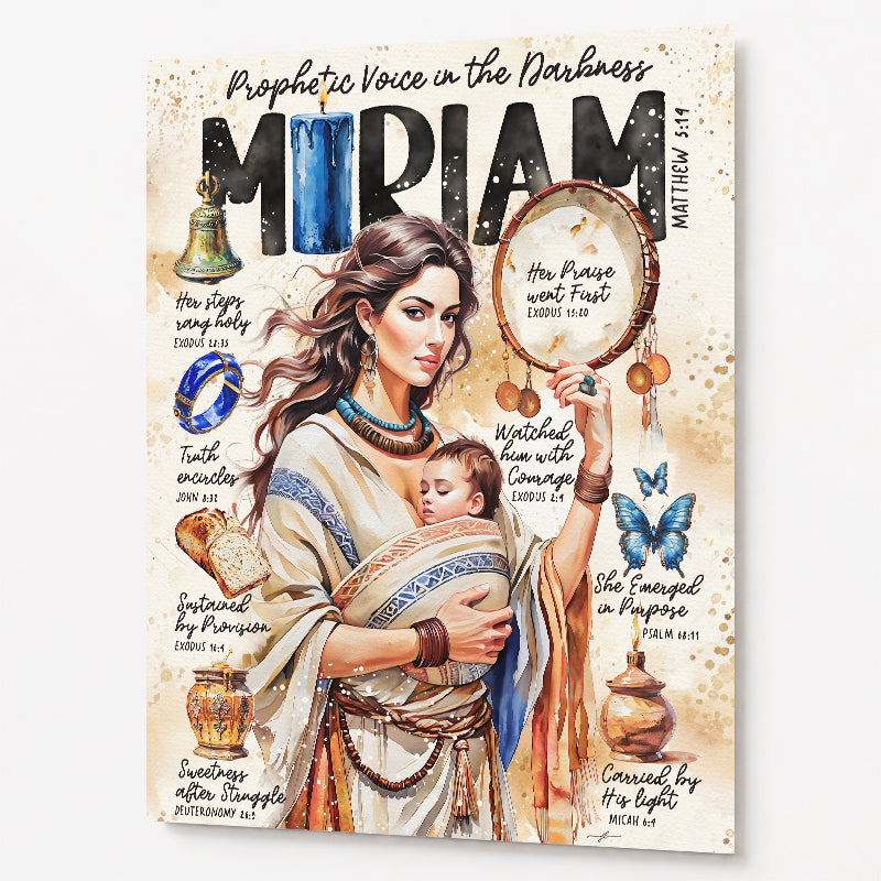 Women of The Bible | Miriam | Scripture Prompt Art Print