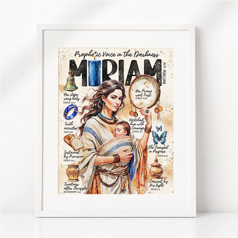 Women of The Bible | Miriam | Scripture Prompt Art Print