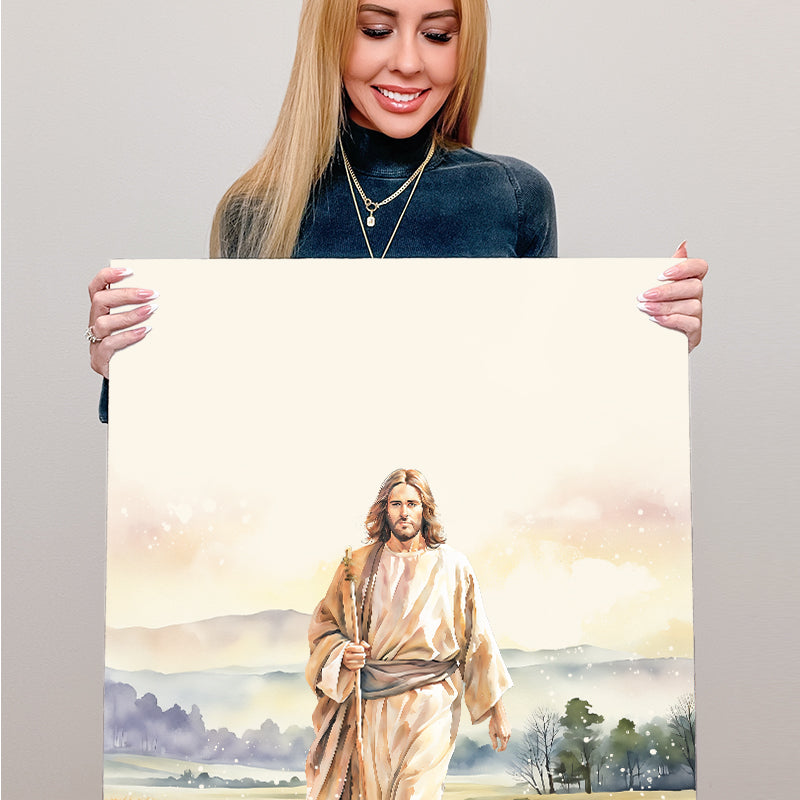 “Misty Morning with Jesus” Christian Art Print