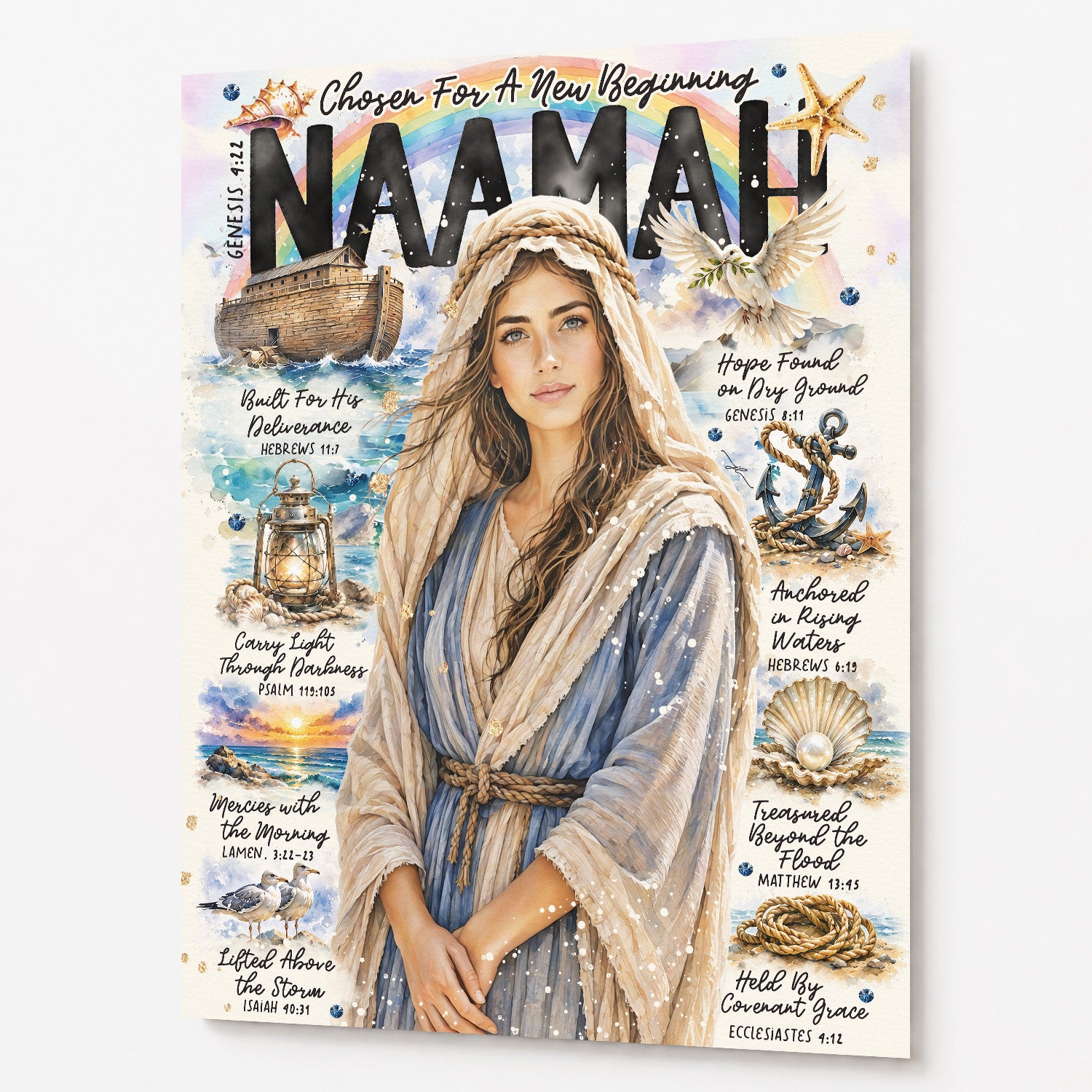 Naamah • Women of The Bible • Scripture Prompt • Giclée Christian Art Print