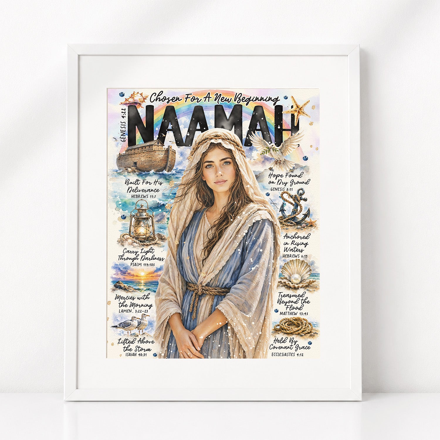Naamah • Women of The Bible • Scripture Prompt • Giclée Christian Art Print