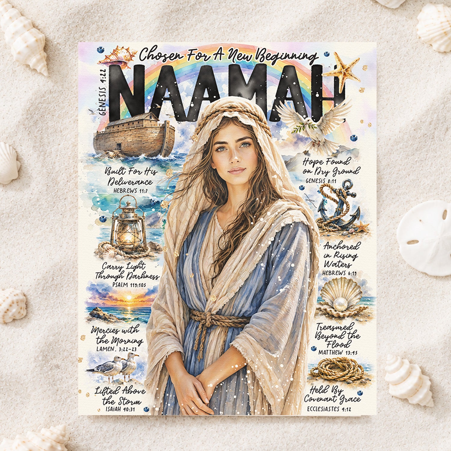Naamah • Women of The Bible • Scripture Prompt • Giclée Christian Art Print