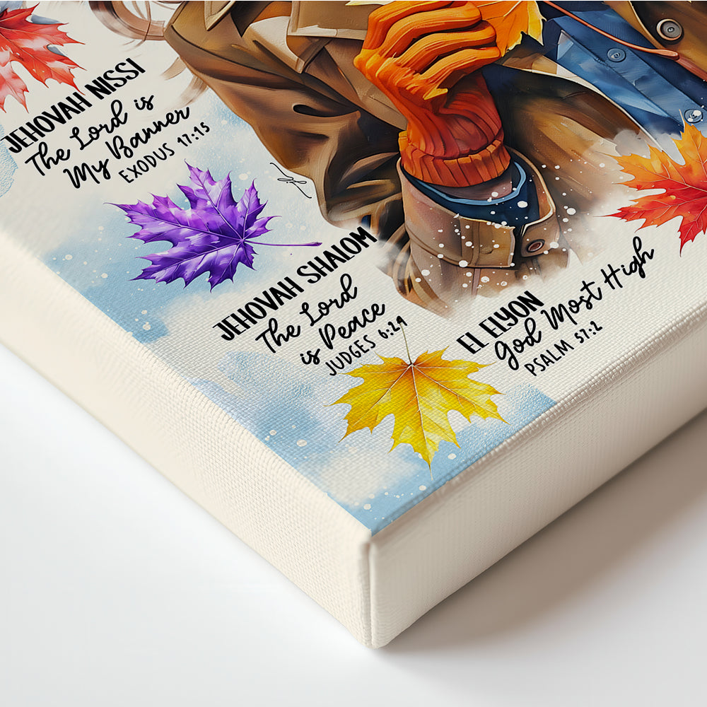 “Fall Names of God” Christian Canvas