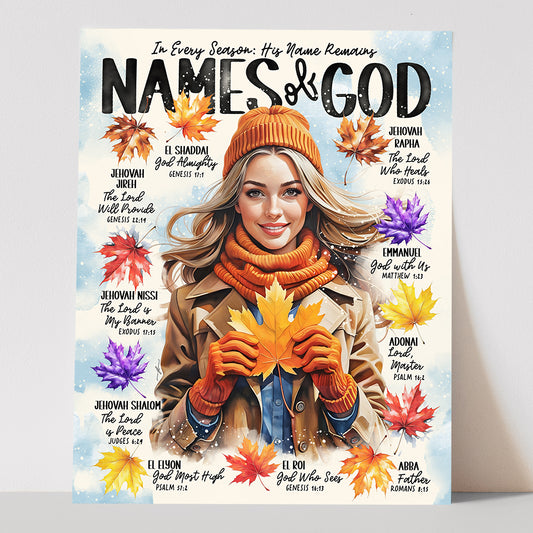"Fall Names of God” Christian Art Print