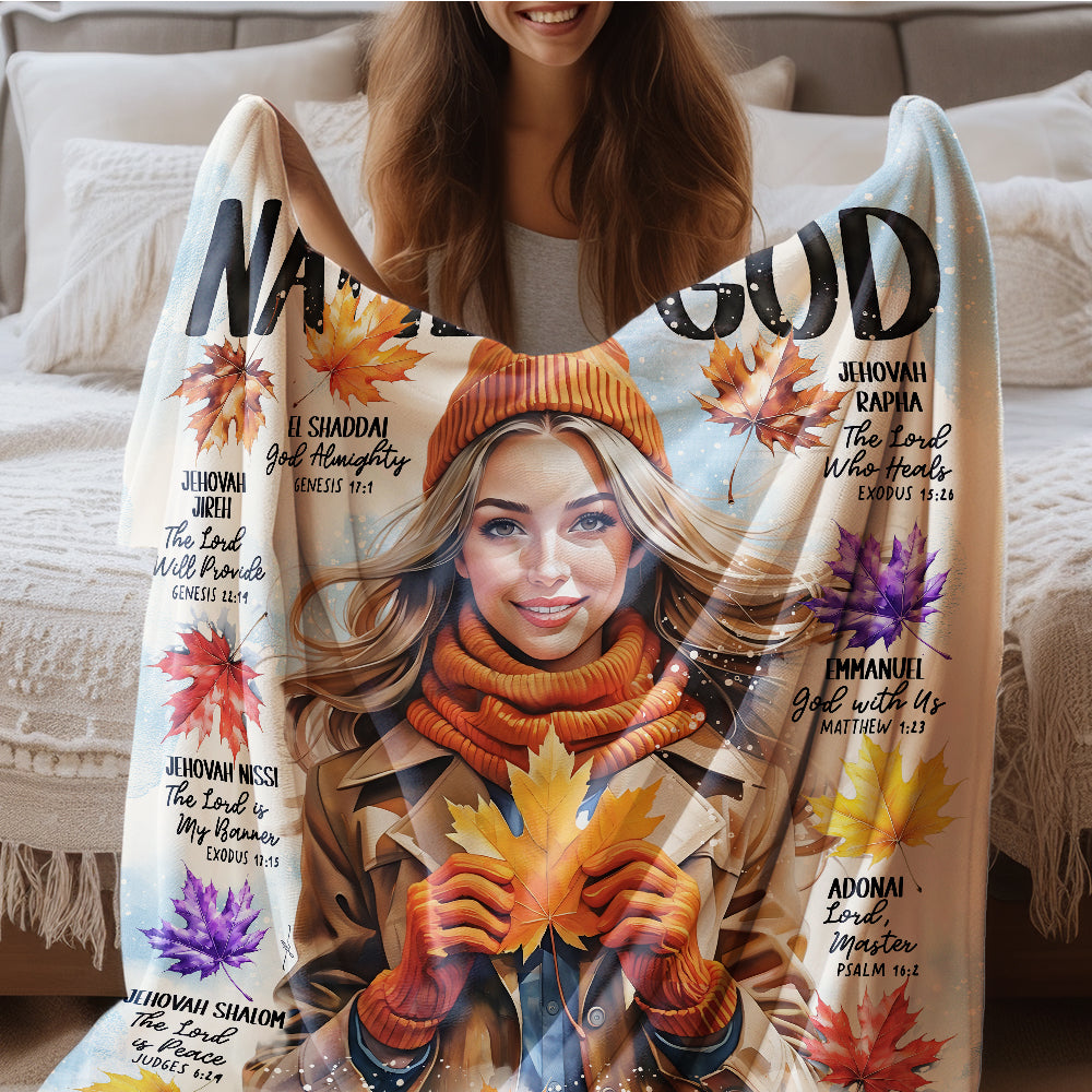 "Names of God" Christian Velveteen Plush Blanket