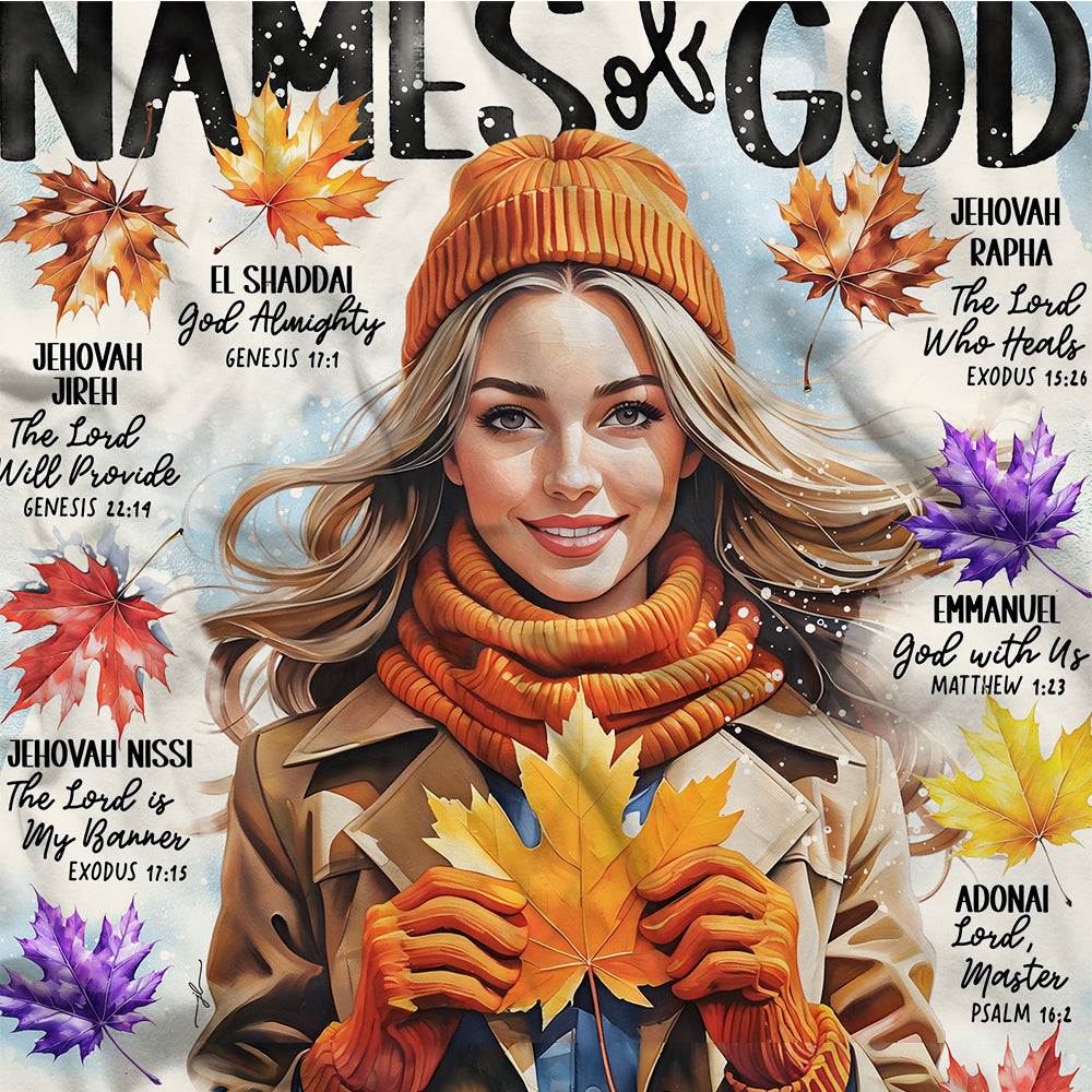 "Names of God" Christian Velveteen Plush Blanket