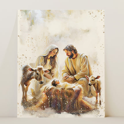 Love Came Down, Holiday Art, Christian, Christmas Nativity, Giclée Art Print