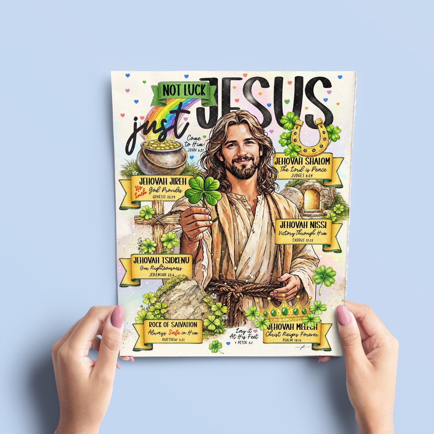 Not Luck, Just Jesus | St. Patrick’s Day | Christian Art Print