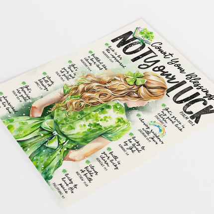 St. Patrick’s Day | Count Your Blessings | Scripture Prompt Art Print