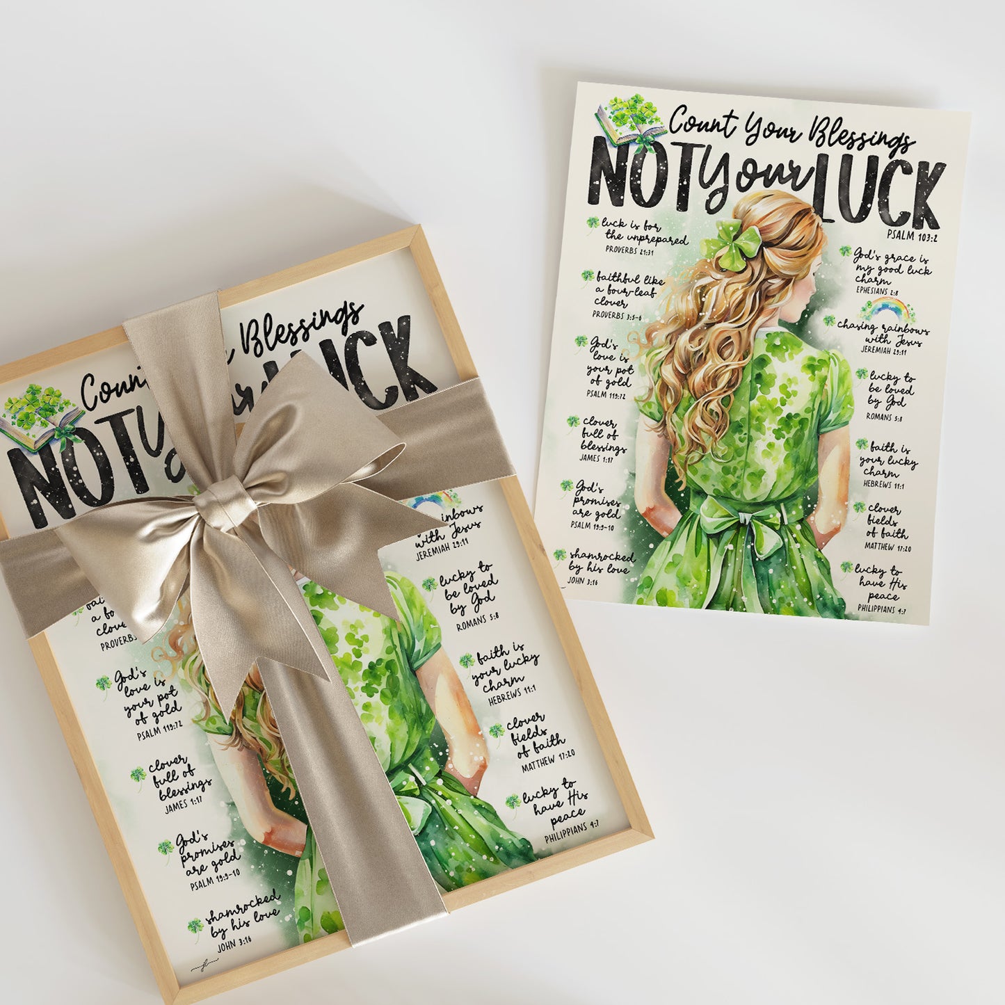 “Count Your Blessings” Christian Art Print