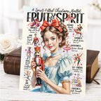 Nutcracker Fruit of the Spirit • Scripture Prompt • Giclée Christmas Art Print