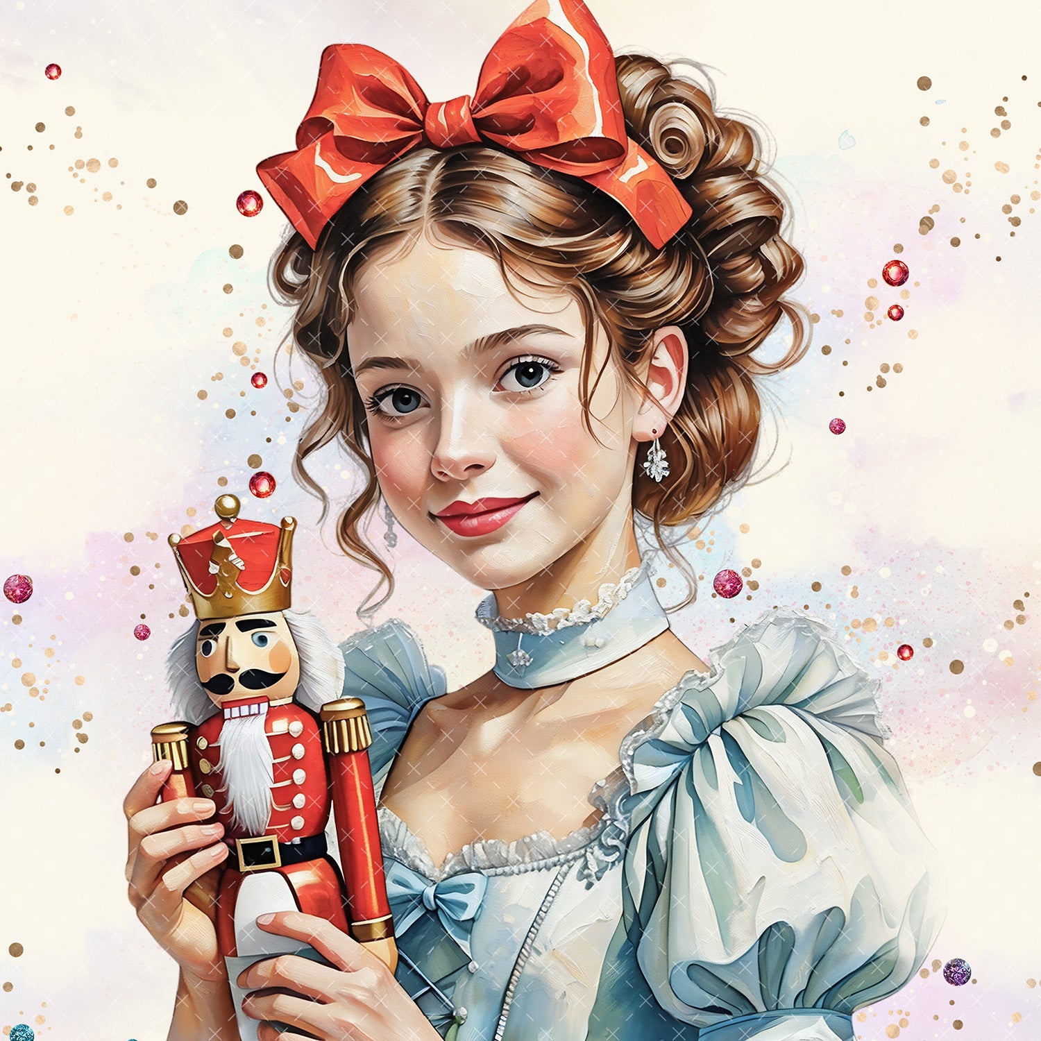 Nutcracker Fruit of the Spirit • Scripture Prompt • Giclée Christmas Art Print