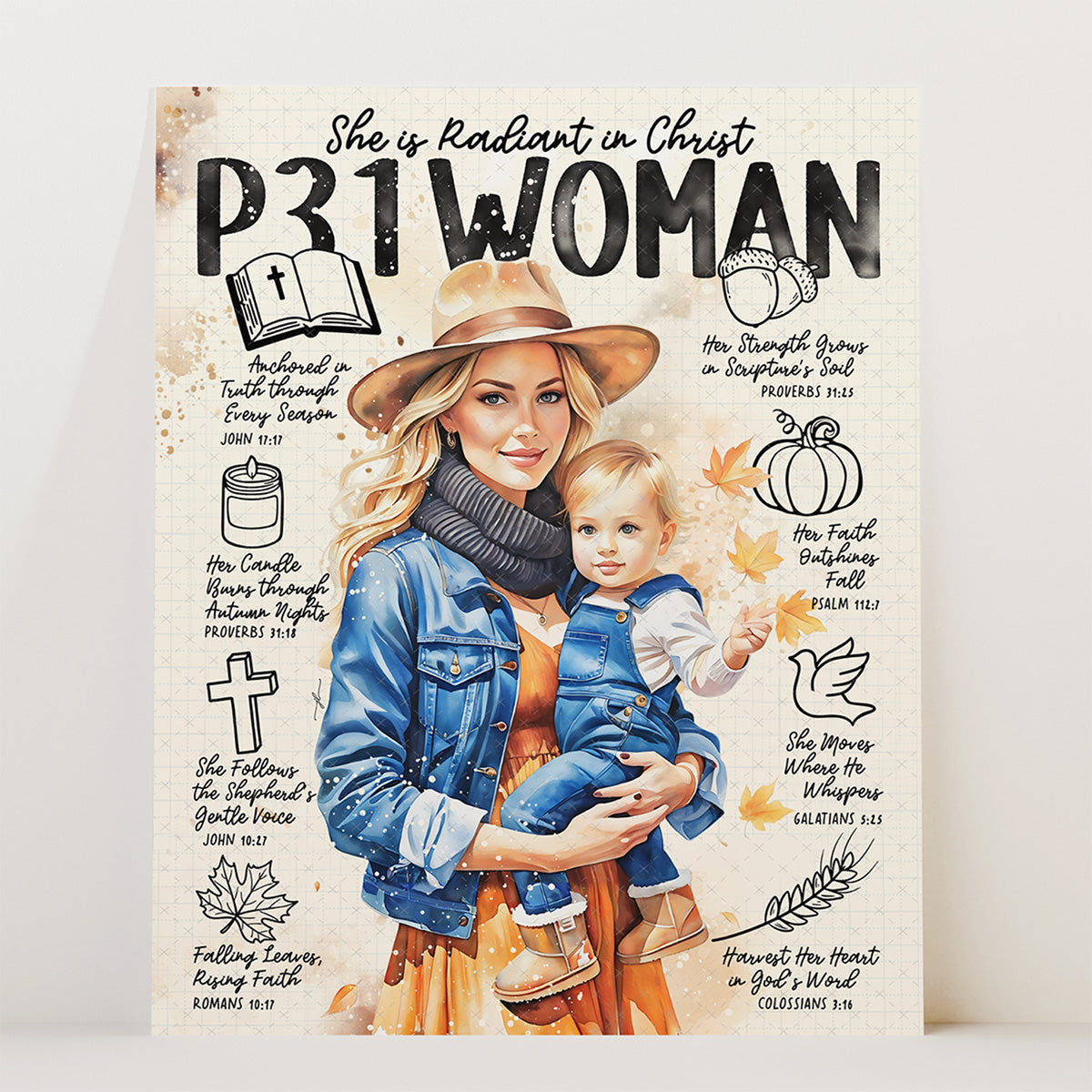 P31 • Fall • Scripture Prompt •  Giclée Christian Art Print
