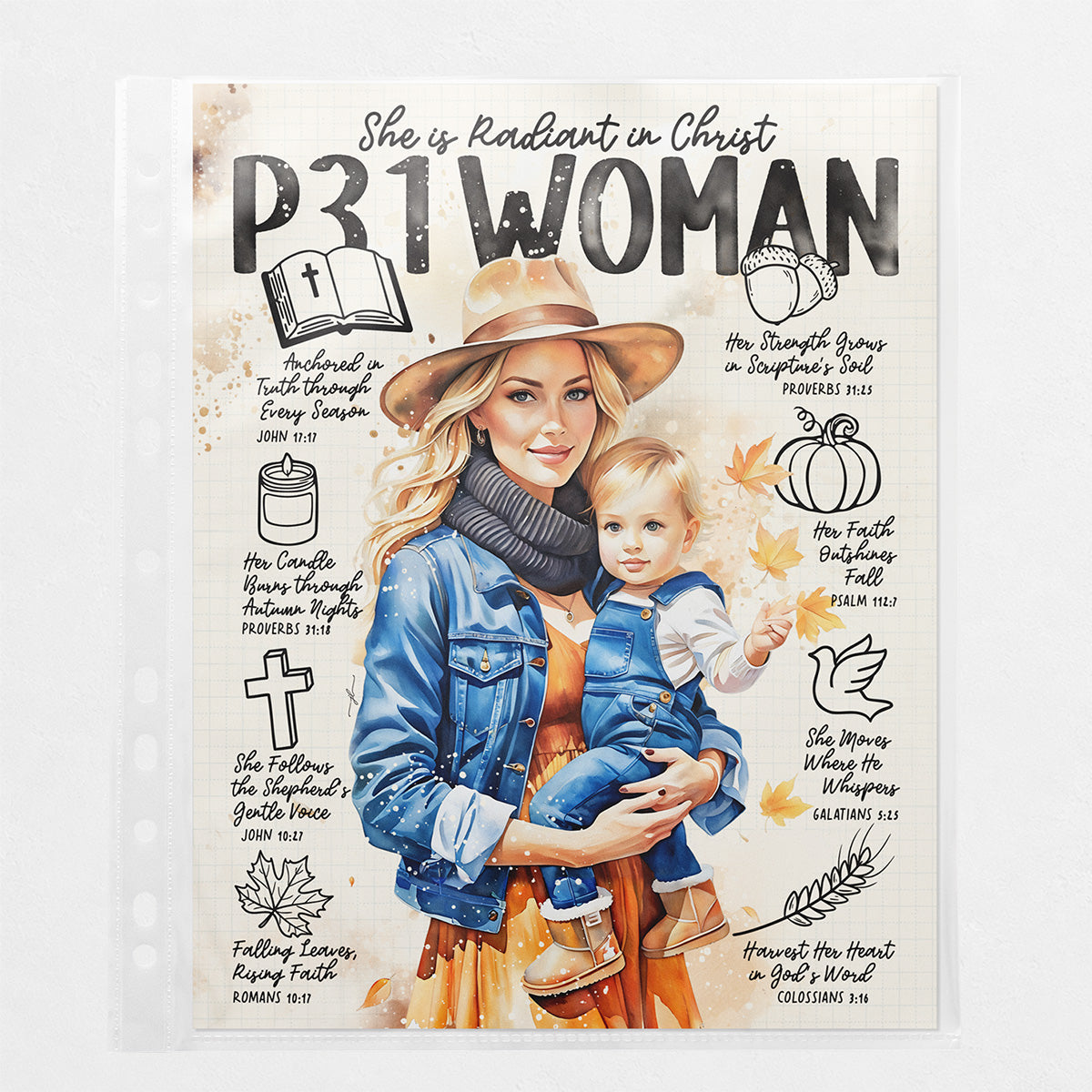 P31 • Fall • Scripture Prompt •  Giclée Christian Art Print