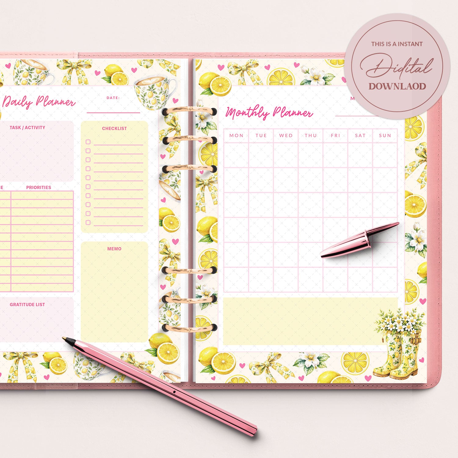 When Life Gives You Lemons | Undated Planner Set