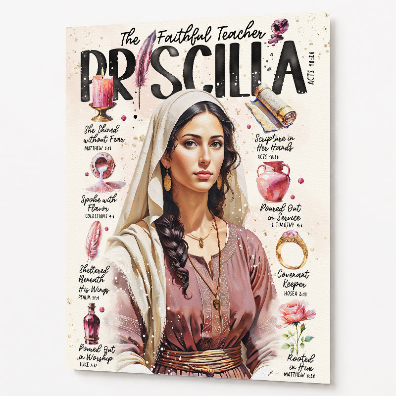 Women of The Bible | Priscilla | Scripture Prompt Art Print