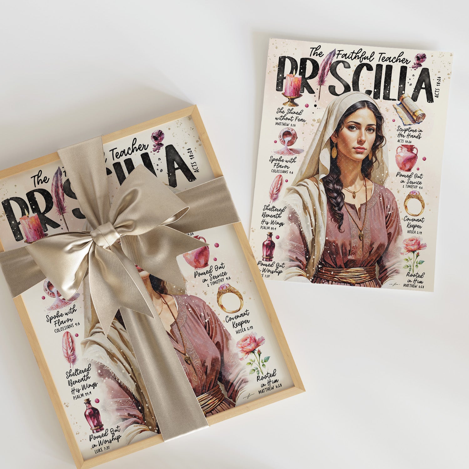 Priscilla • Women of The Bible • Scripture Prompt • Giclée Christian Art Print