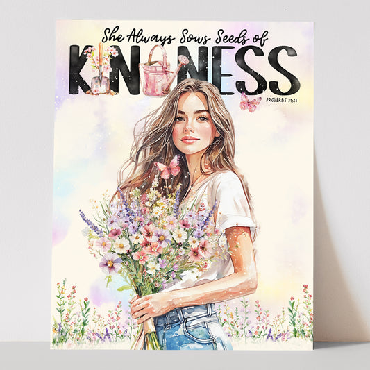 “Proverbs 31:26” Christian Art Print