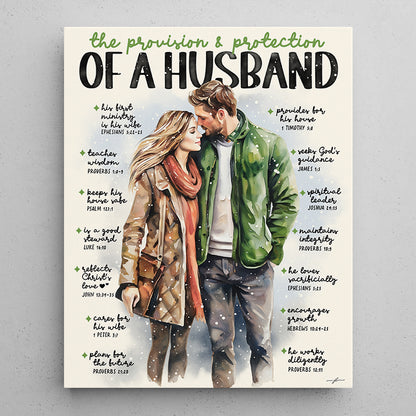 “Provision of a Husband” Christian Canvas