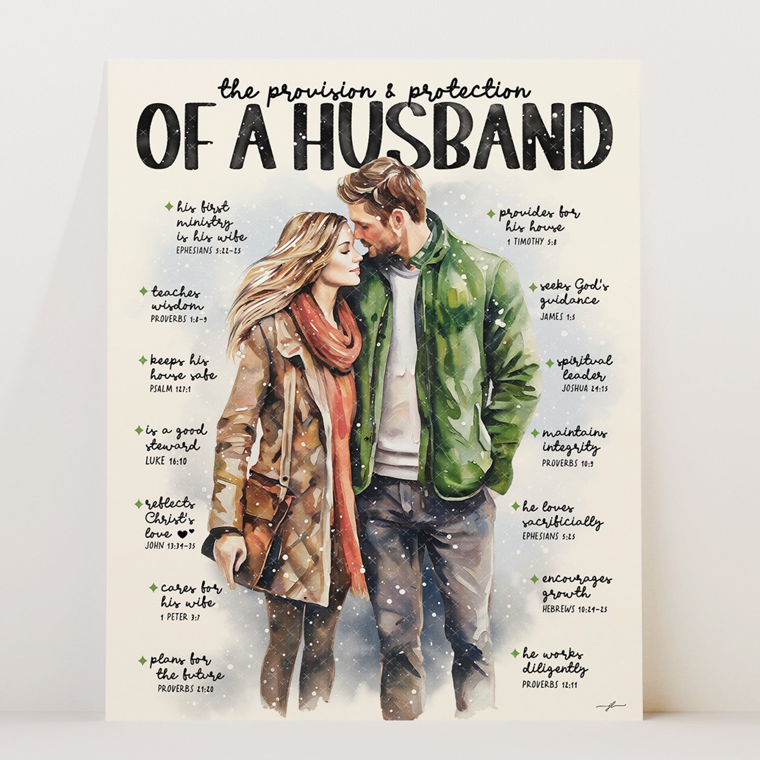 Provision of a Husband • Scripture Prompt • Giclée Christian Art Print