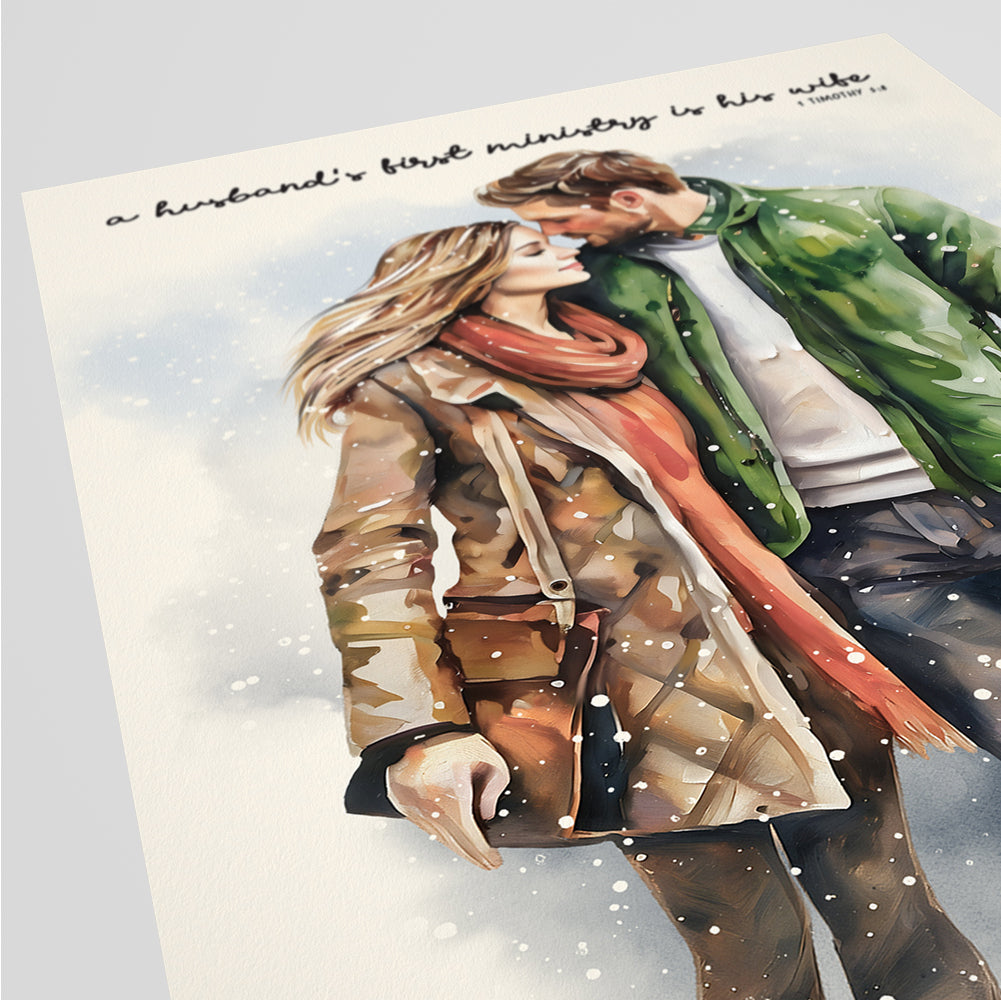 "1 Timothy 5:8" Christian Fine Art Greeting Card