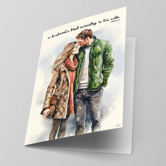 "1 Timothy 5:8" Christian Fine Art Greeting Card