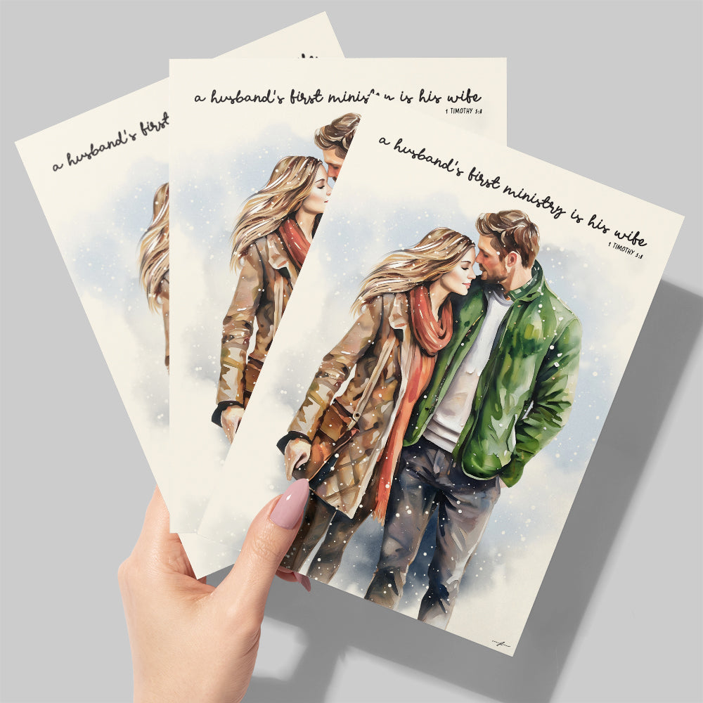 "1 Timothy 5:8" Christian Fine Art Greeting Card