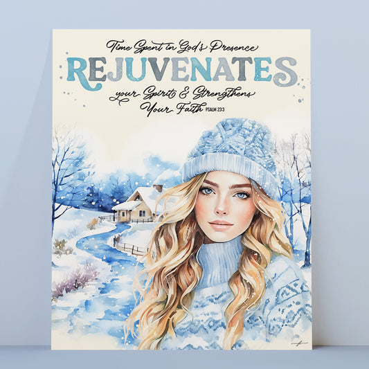 "His Presence Rejuvenates" Christian Art Print