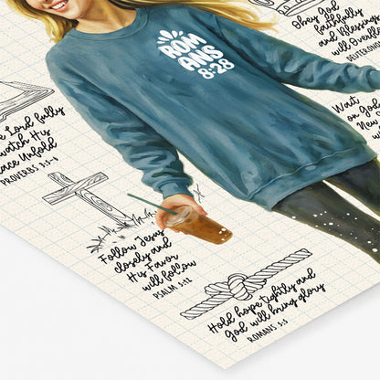 Romans 8:28 | Scripture Prompt Art Print