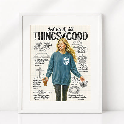 Romans 8:28 | Scripture Prompt Art Print