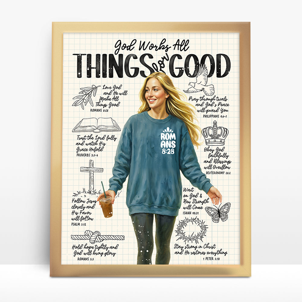 "Romans 8:28” Christian Art Print