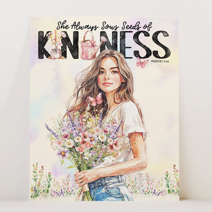 Spring | Proverbs 31:26 | Giclée Christian Art Print