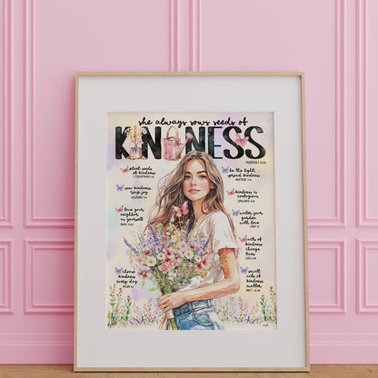Spring | Kindness | Scripture Prompt Art Print&nbsp;