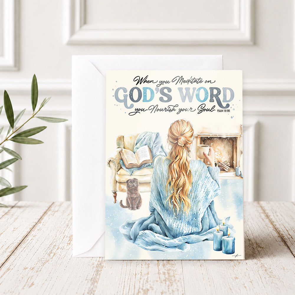 Self Care • Winter • Fine Art Christian Greeting Card