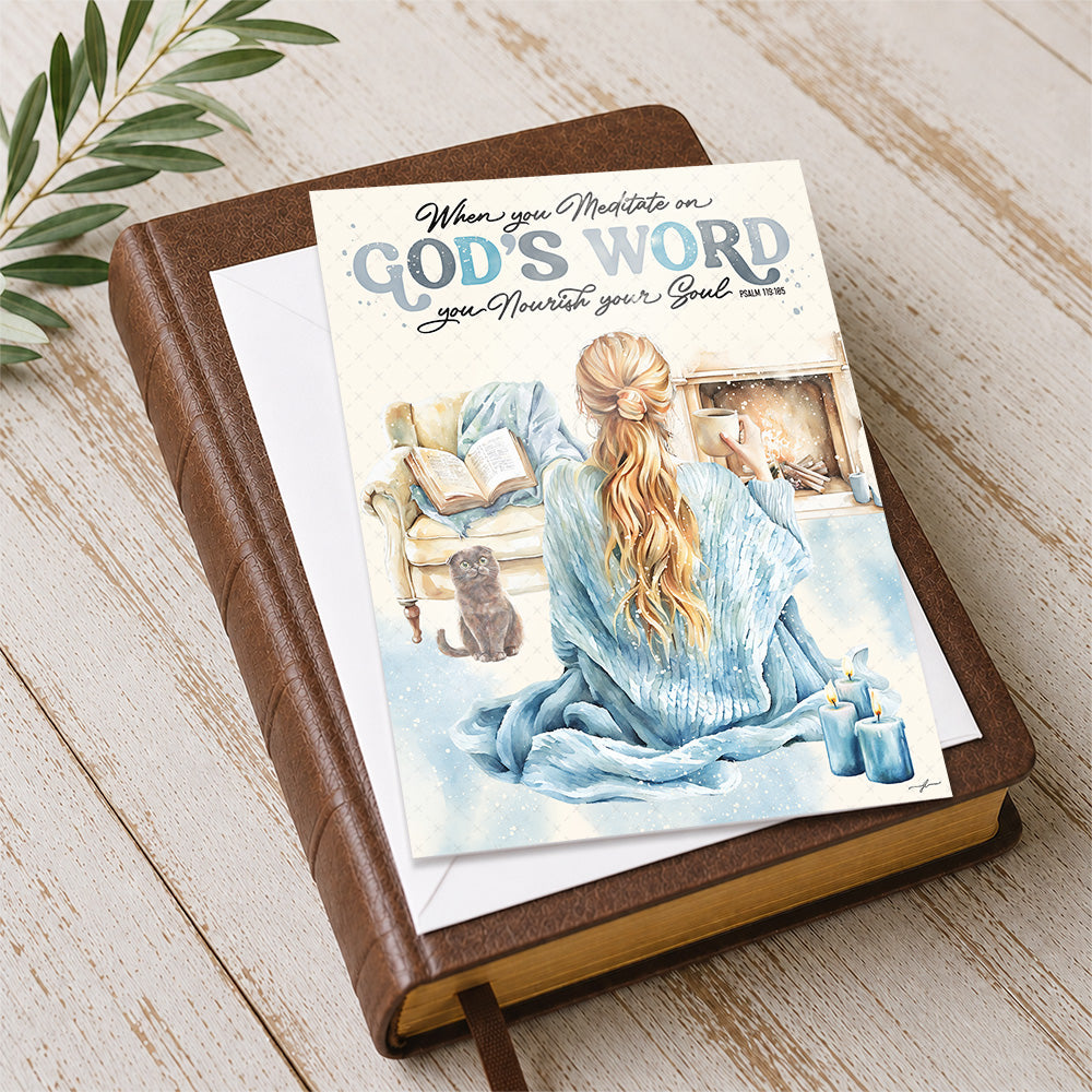 Self Care • Winter • Fine Art Christian Greeting Card
