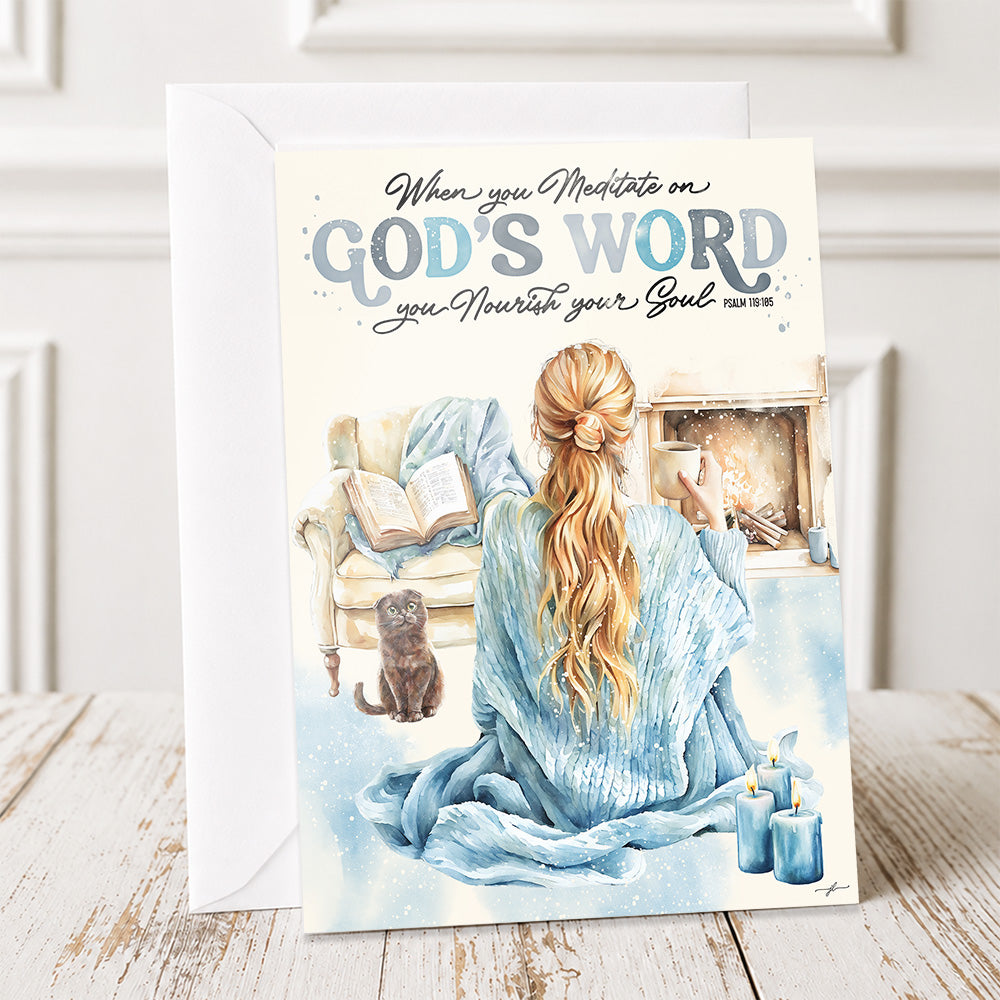 Self Care • Winter • Fine Art Christian Greeting Card
