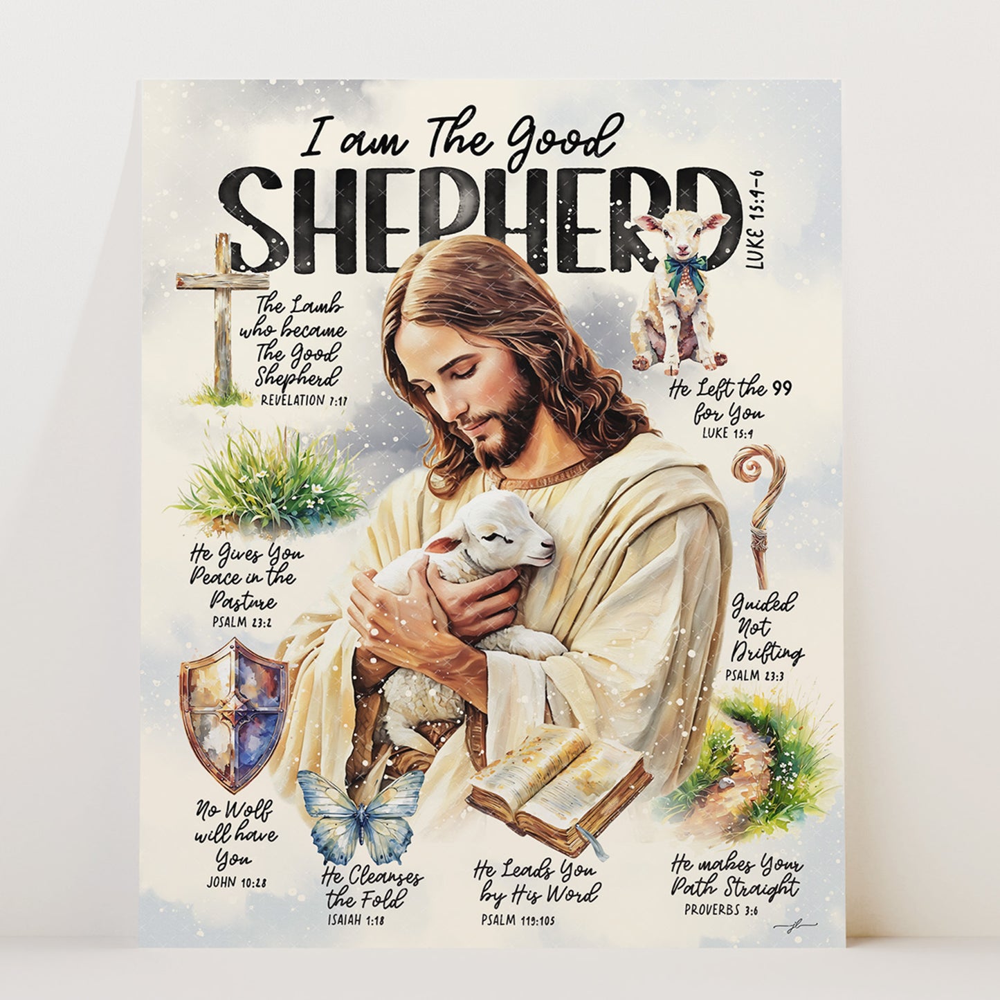 Jesus | The Good Shepherd | Scripture Prompt Art Print