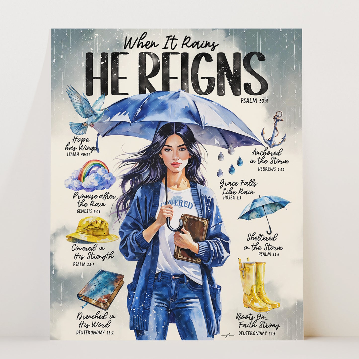 In The Storm | When it Rains | Scripture Prompt Art