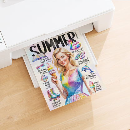 Summer | Be Transformed This Summer | Scripture Prompt | Digital Art Print