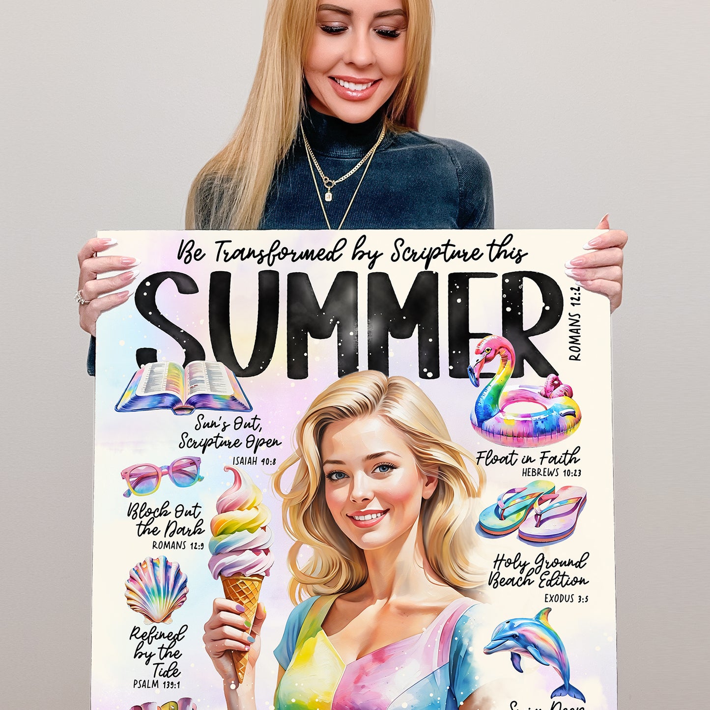 Summer | Be Transformed This Summer | Scripture Prompt Art Print