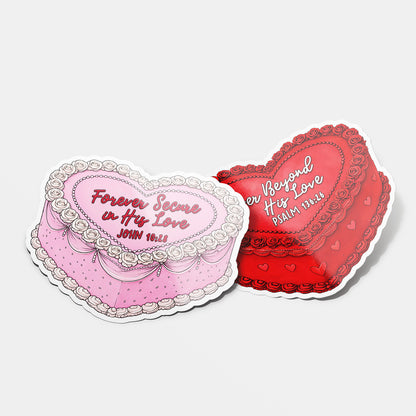 "Valentine’s Cakes" Christian Vinyl Sticker Set