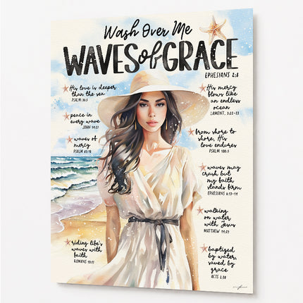 By The Sea | Waves of Grace | Scripture Prompt Art Print