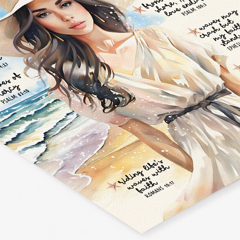 By The Sea | Waves of Grace | Scripture Prompt Art Print