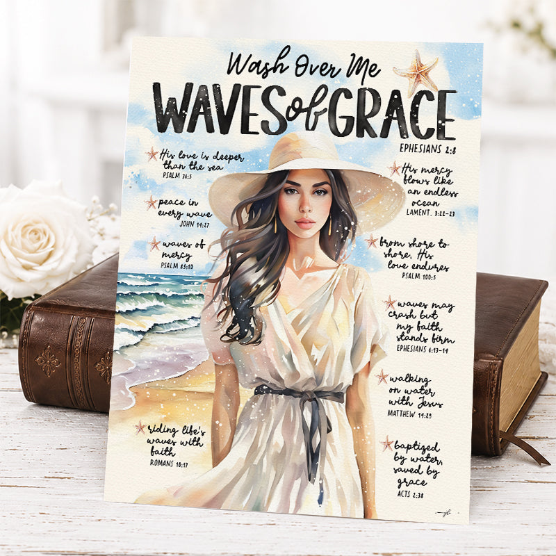 By The Sea | Waves of Grace | Scripture Prompt Art Print