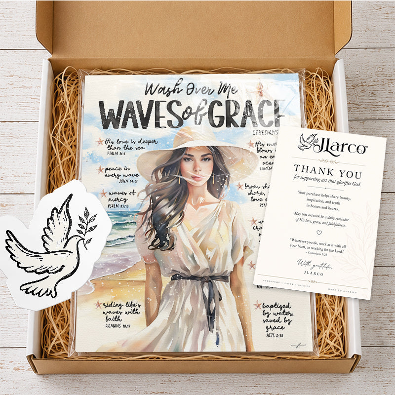 By The Sea | Waves of Grace | Scripture Prompt Art Print