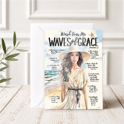 By The Sea | Waves of Grace | Greeting Card