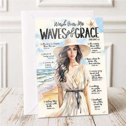By The Sea | Waves of Grace | Greeting Card