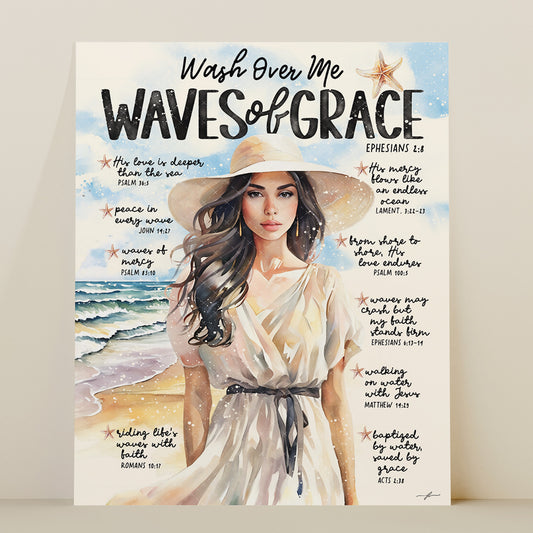 "Waves of Grace" Christian Art Print